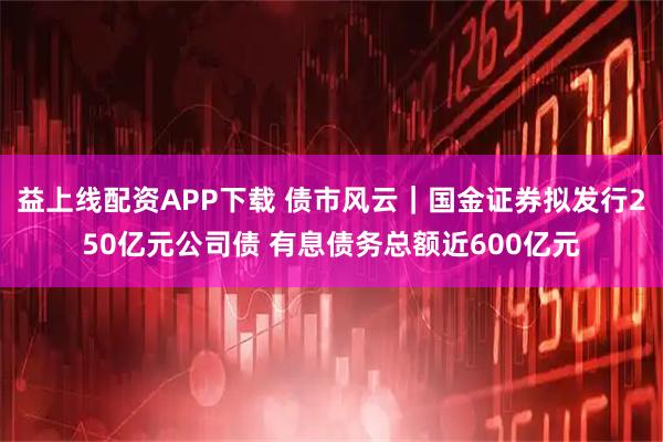 益上线配资APP下载 债市风云｜国金证券拟发行250亿元公司债 有息债务总额近600亿元