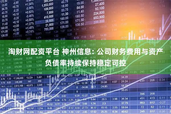 淘财网配资平台 神州信息: 公司财务费用与资产负债率持续保持稳定可控